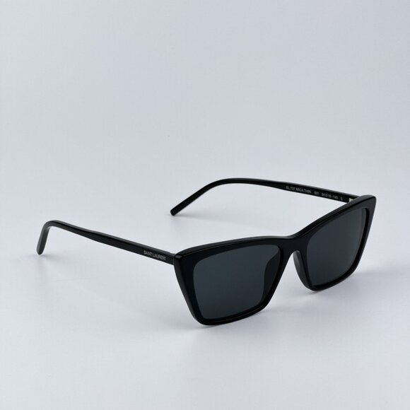 Saint Laurent Women BRAND NEW Sunglasses Black Cat Eye SL737 MICA THIN 001 - Picture 4 of 12